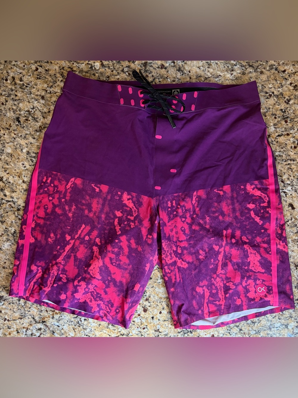 Outerknown Purple and Hot Pink Boardshorts